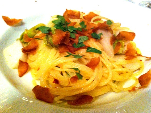 はるかぶとふきのとうまぐろのカラスミのパスタ at リストランテ・ダ・フィオーレ